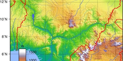 Kat jeyografik nan nijerya topografik