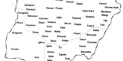Trase yon chema kat jeyografik nan nijerya